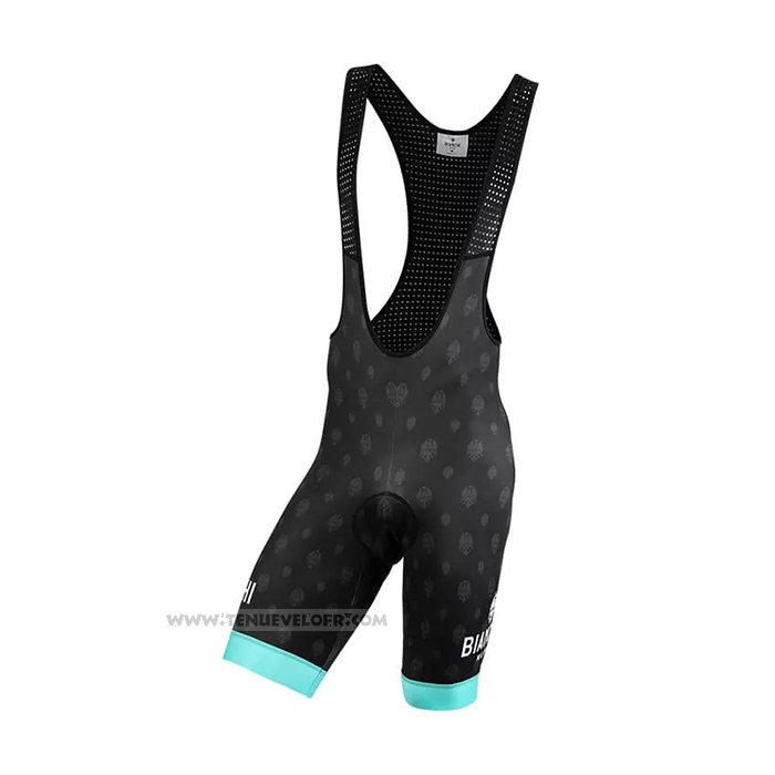 2021 Maillot Cyclisme Bianchi Noir Vert Manches Courtes et Cuissard