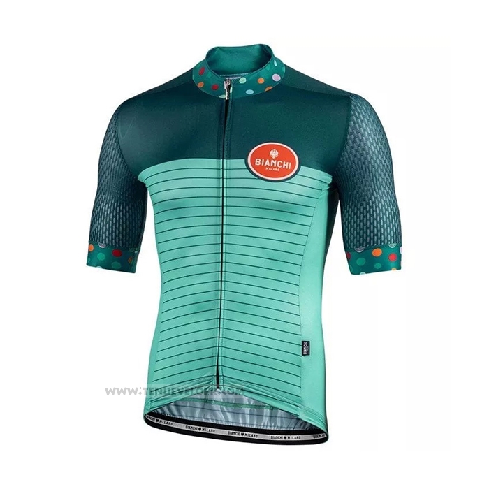 2021 Maillot Cyclisme Bianchi Vert Manches Courtes et Cuissard
