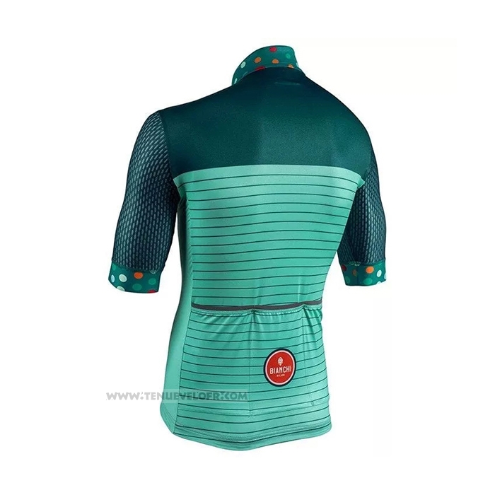 2021 Maillot Cyclisme Bianchi Vert Manches Courtes et Cuissard
