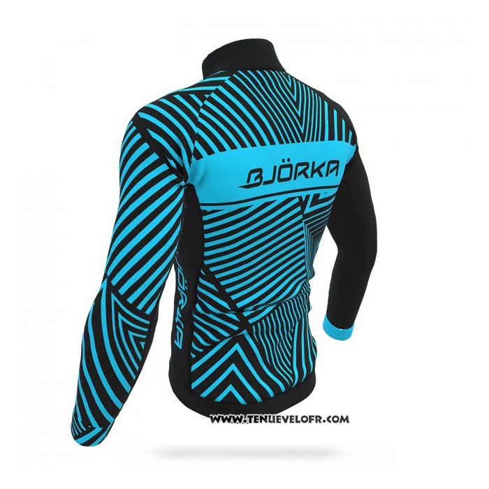 2021 Maillot Cyclisme Bjorka Bleu Manches Longues et Cuissard