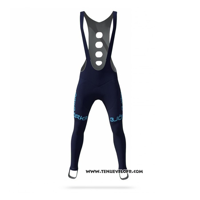 2021 Maillot Cyclisme Bjorka Bleu Manches Longues et Cuissard