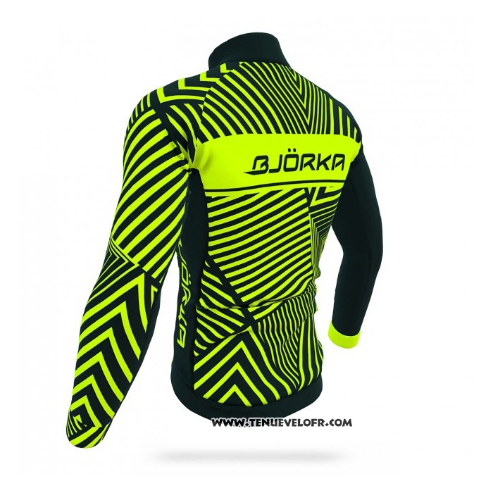 2021 Maillot Cyclisme Bjorka Jaune Manches Longues et Cuissard
