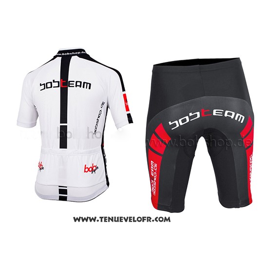 2015 Maillot Ciclismo Bobteam Blanc Manches Courtes et Cuissard
