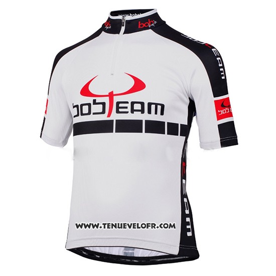 2015 Maillot Ciclismo Bobteam Blanc Manches Courtes et Cuissard