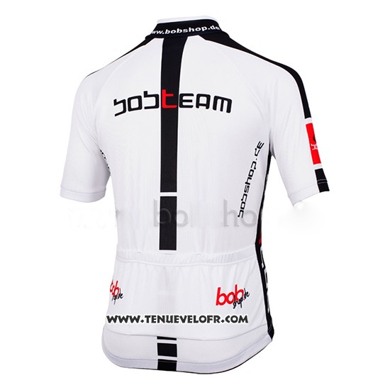 2015 Maillot Ciclismo Bobteam Blanc Manches Courtes et Cuissard