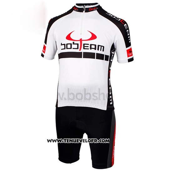 2015 Maillot Ciclismo Bobteam Blanc Manches Courtes et Cuissard