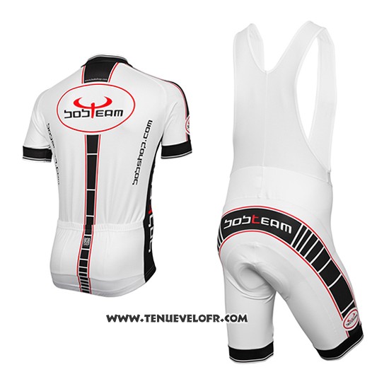 2016 Maillot Ciclismo Bobteam Blanc Manches Courtes et Cuissard