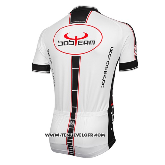 2016 Maillot Ciclismo Bobteam Blanc Manches Courtes et Cuissard