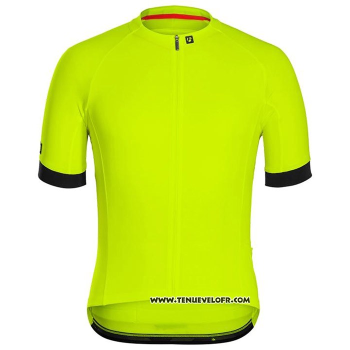 2020 Maillot Cyclisme Bontrage Jaune Manches Courtes et Cuissard