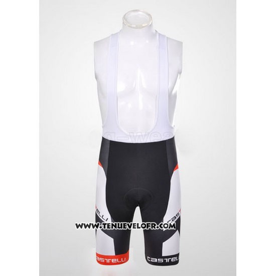 2011 Maillot Ciclismo Castelli Blanc Manches Courtes et Cuissard