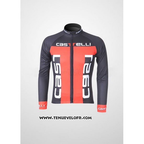 2011 Maillot Ciclismo Castelli Gris et Orange Manches Longues et Cuissard