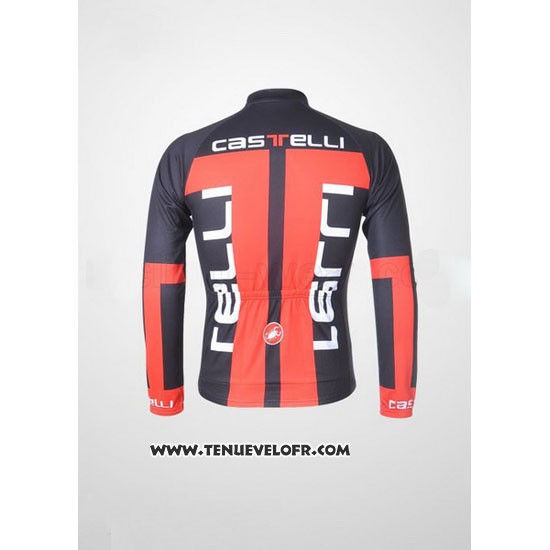 2011 Maillot Ciclismo Castelli Gris et Orange Manches Longues et Cuissard