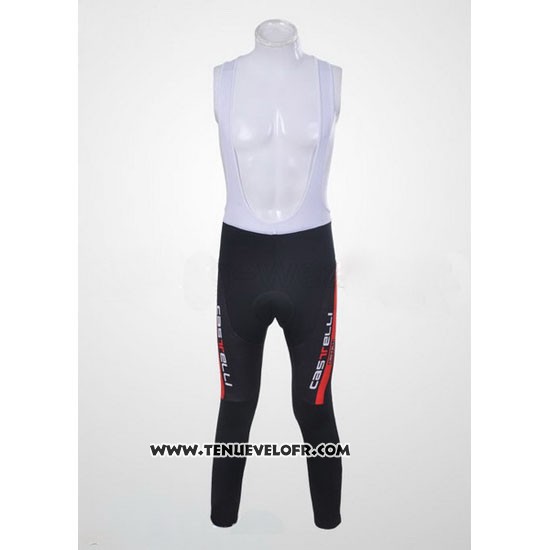 2011 Maillot Ciclismo Castelli Gris et Orange Manches Longues et Cuissard