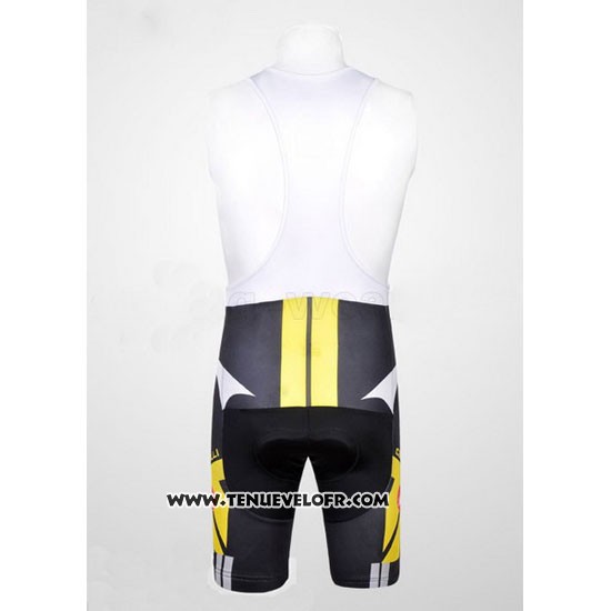 2011 Maillot Ciclismo Castelli Jaune et Noir Manches Courtes et Cuissard