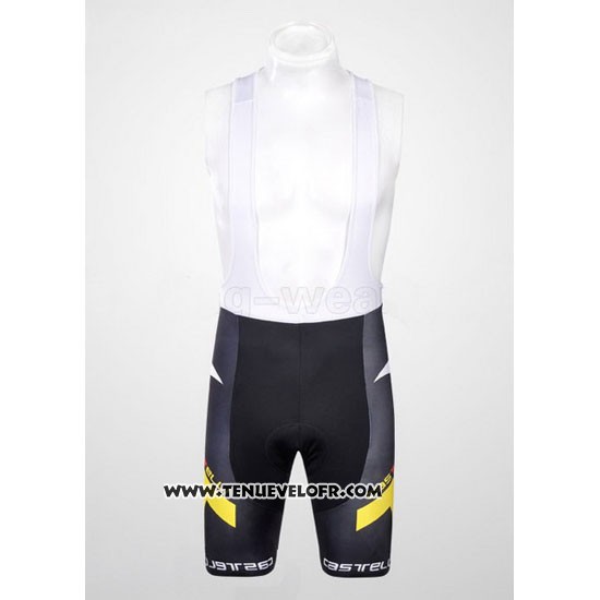 2011 Maillot Ciclismo Castelli Jaune et Noir Manches Courtes et Cuissard