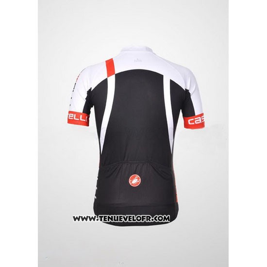 2011 Maillot Ciclismo Castelli Noir et Blanc Manches Courtes et Cuissard