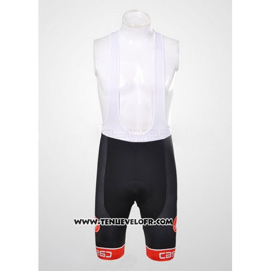 2011 Maillot Ciclismo Castelli Noir et Blanc Manches Courtes et Cuissard