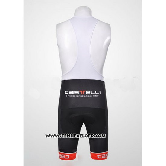 2011 Maillot Ciclismo Castelli Noir et Blanc Manches Courtes et Cuissard