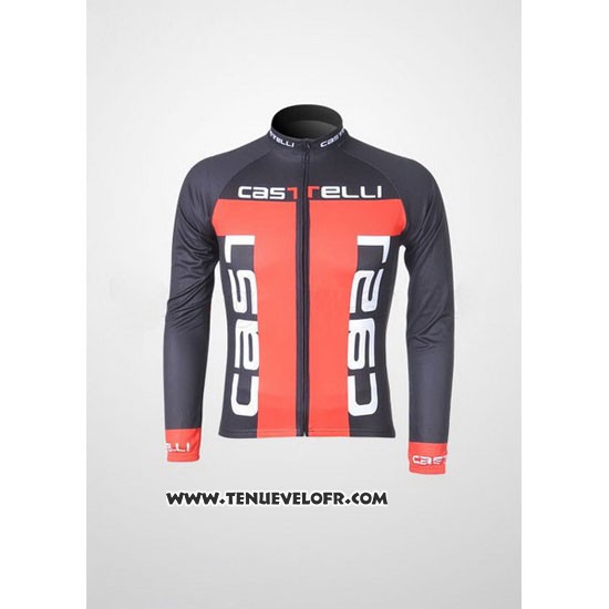 2011 Maillot Ciclismo Castelli Orange et Noir Manches Longues et Cuissard