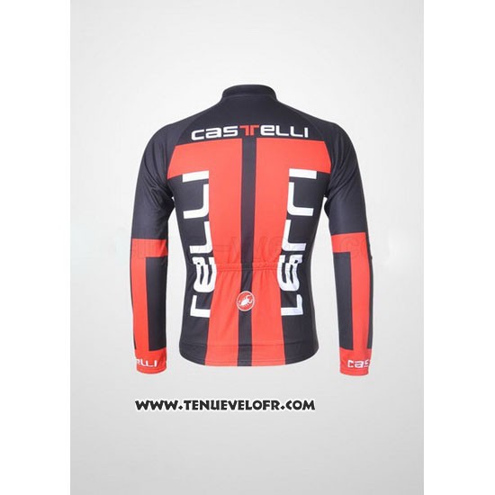 2011 Maillot Ciclismo Castelli Orange et Noir Manches Longues et Cuissard