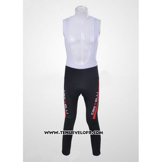 2011 Maillot Ciclismo Castelli Orange et Noir Manches Longues et Cuissard