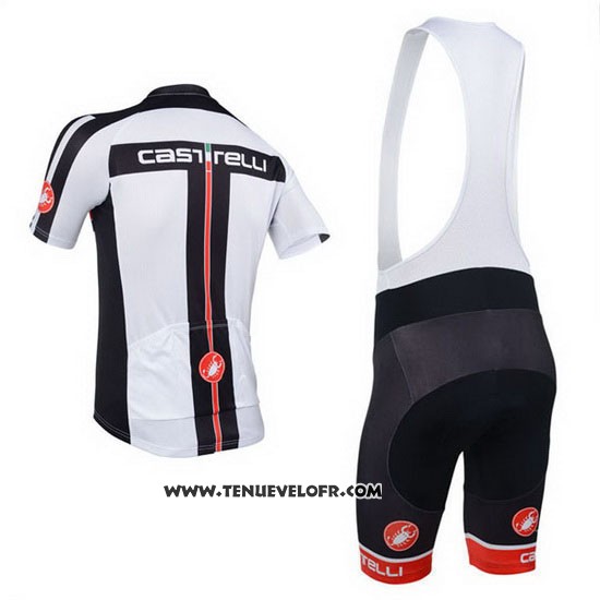 2013 Maillot Ciclismo Castelli Blanc Manches Courtes et Cuissard