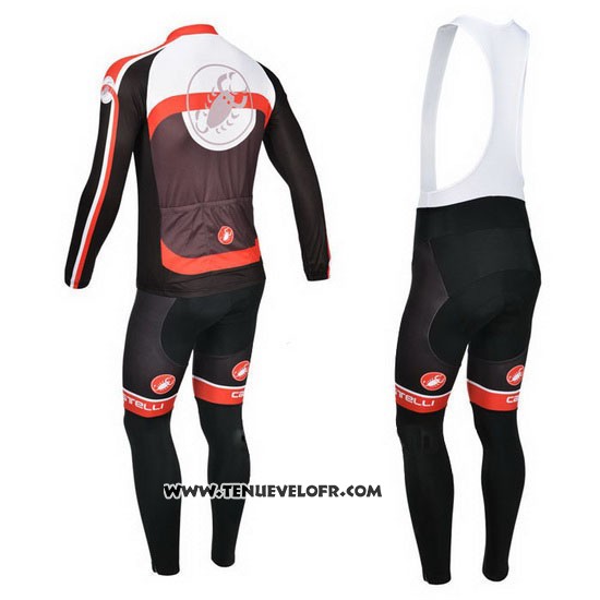 2013 Maillot Ciclismo Castelli Fuchsia Manches Longues et Cuissard