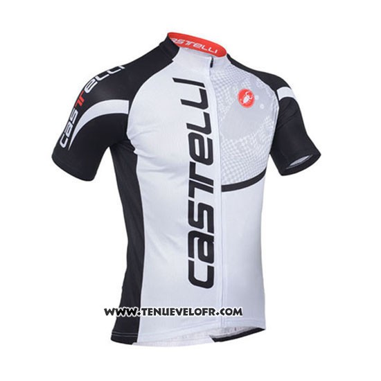 2013 Maillot Ciclismo Castelli Noir et Blanc Manches Courtes et Cuissard