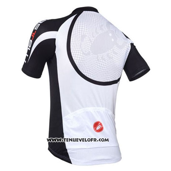 2013 Maillot Ciclismo Castelli Noir et Blanc Manches Courtes et Cuissard