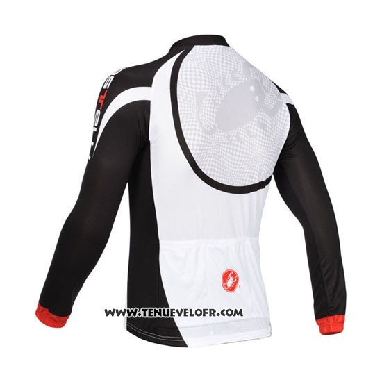 2013 Maillot Ciclismo Castelli Noir et Blanc Manches Longues et Cuissard