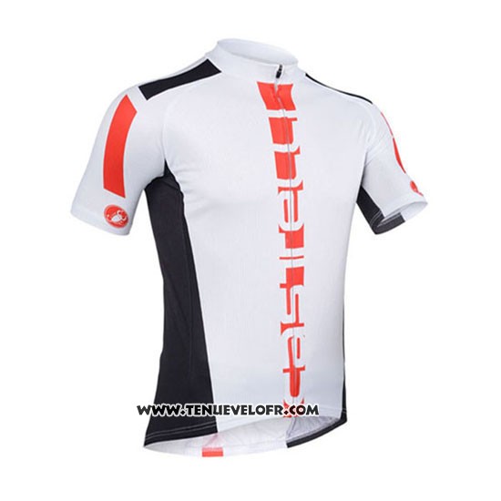 2013 Maillot Ciclismo Castelli Orange et Blanc Manches Courtes et Cuissard