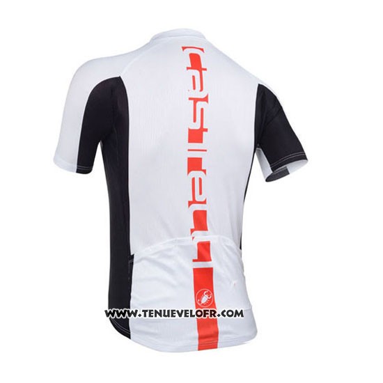 2013 Maillot Ciclismo Castelli Orange et Blanc Manches Courtes et Cuissard