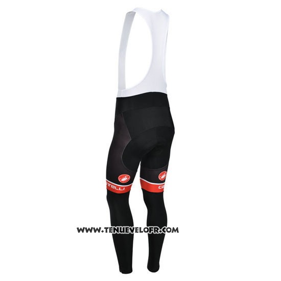 2013 Maillot Ciclismo Castelli Orange et Blanc Manches Longues et Cuissard