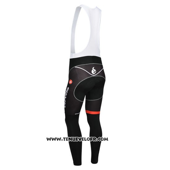 2013 Maillot Ciclismo Cervelo Blanc et Noir Manches Longues et Cuissard