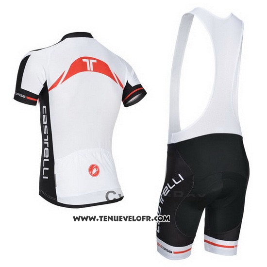 2014 Maillot Ciclismo Castelli Blanc Manches Courtes et Cuissard