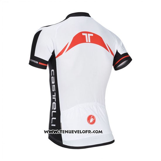 2014 Maillot Ciclismo Castelli Blanc Manches Courtes et Cuissard