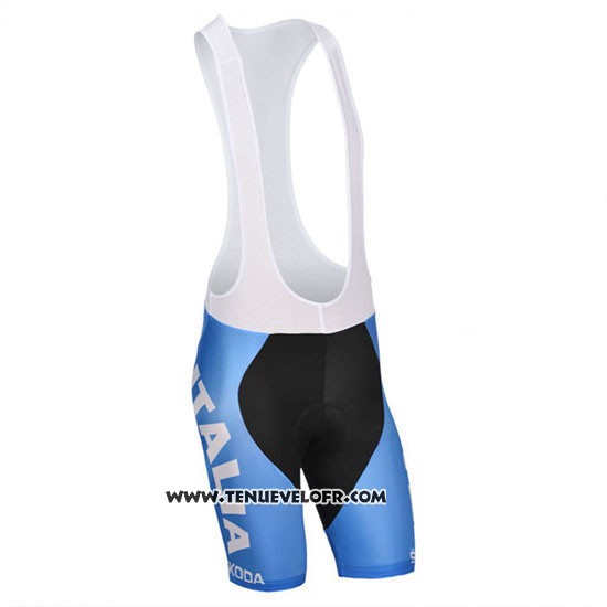 2014 Maillot Ciclismo Castelli Bleu et Blanc Manches Courtes et Cuissard
