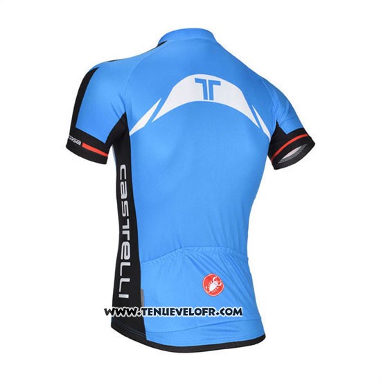 2014 Maillot Ciclismo Castelli Bleu et Noir Manches Courtes et Cuissard