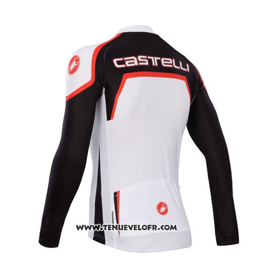 2014 Maillot Ciclismo Castelli Noir et Blanc Manches Longues et Cuissard