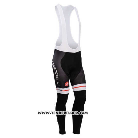 2014 Maillot Ciclismo Castelli Noir et Blanc Manches Longues et Cuissard