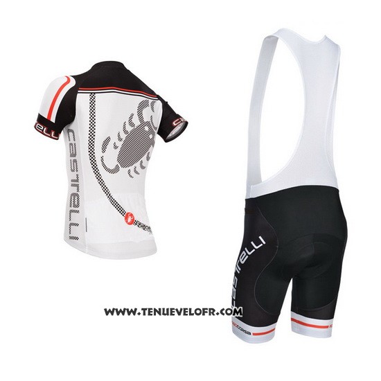 2014 Maillot Ciclismo Castelli Noir et Gris Manches Courtes et Cuissard