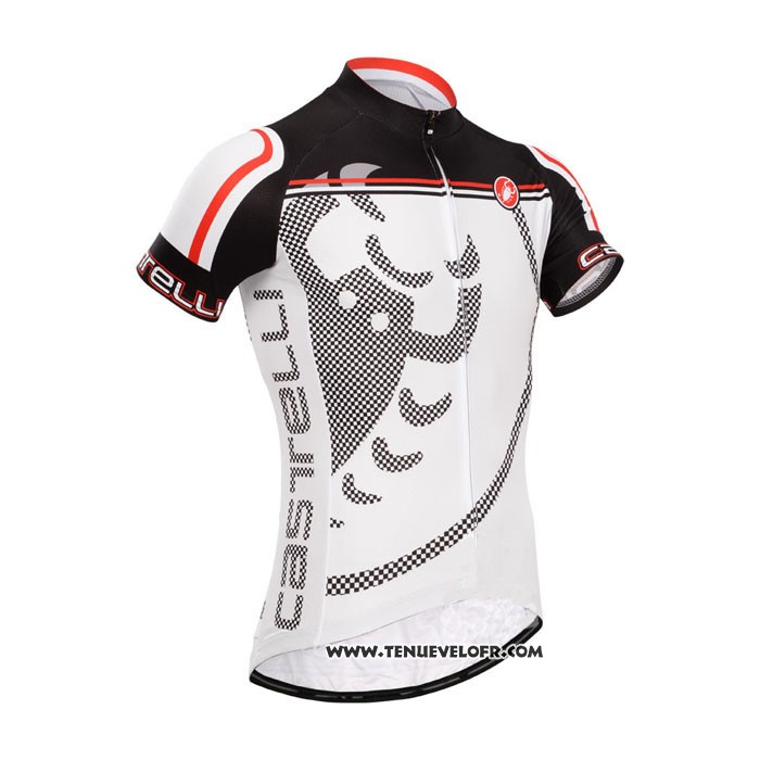 2014 Maillot Ciclismo Castelli Noir et Gris Manches Courtes et Cuissard