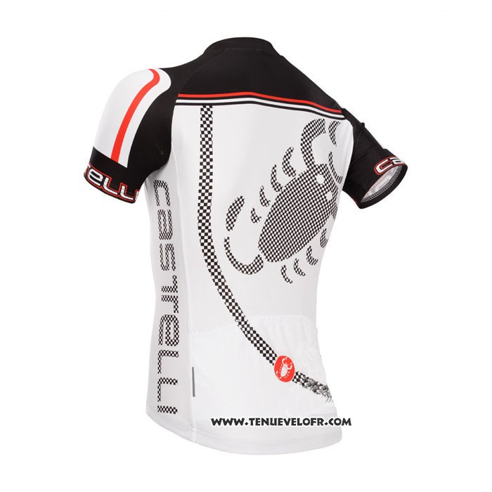 2014 Maillot Ciclismo Castelli Noir et Gris Manches Courtes et Cuissard