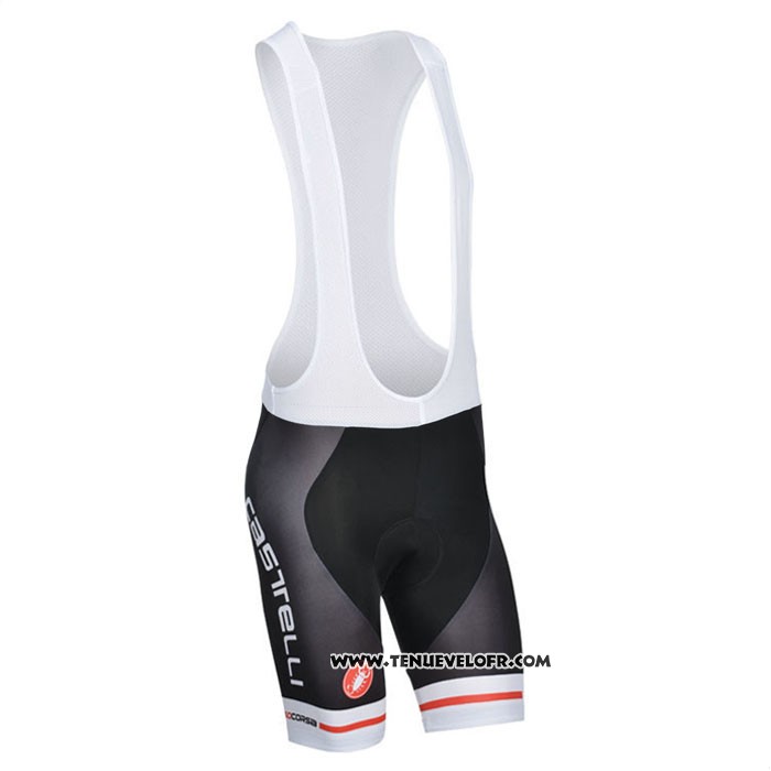 2014 Maillot Ciclismo Castelli Noir et Gris Manches Courtes et Cuissard
