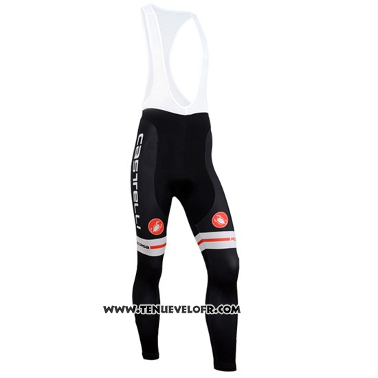 2014 Maillot Ciclismo Castelli Rouge Azur Manches Longues et Cuissard