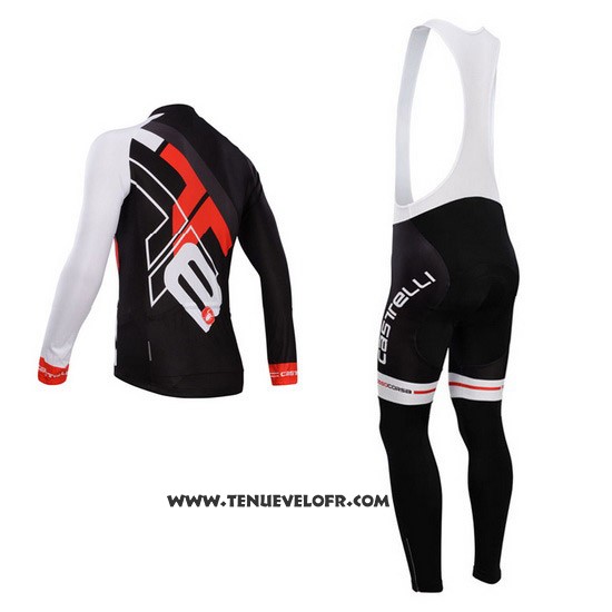 2014 Maillot Ciclismo Castelli Rouge et Noir Manches Longues et Cuissard