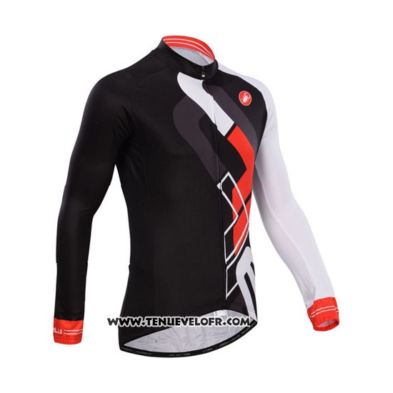 2014 Maillot Ciclismo Castelli Rouge et Noir Manches Longues et Cuissard