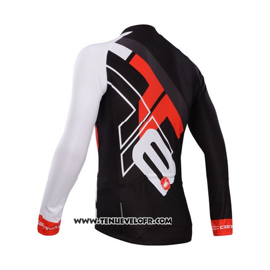 2014 Maillot Ciclismo Castelli Rouge et Noir Manches Longues et Cuissard