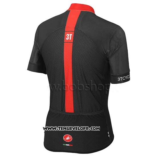 2015 Maillot Ciclismo Castelli 3t Noir et Rouge Manches Courtes et Cuissard