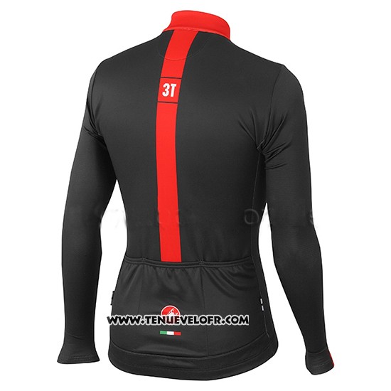 2015 Maillot Ciclismo Castelli 3t Noir et Rouge Manches Longues et Cuissard